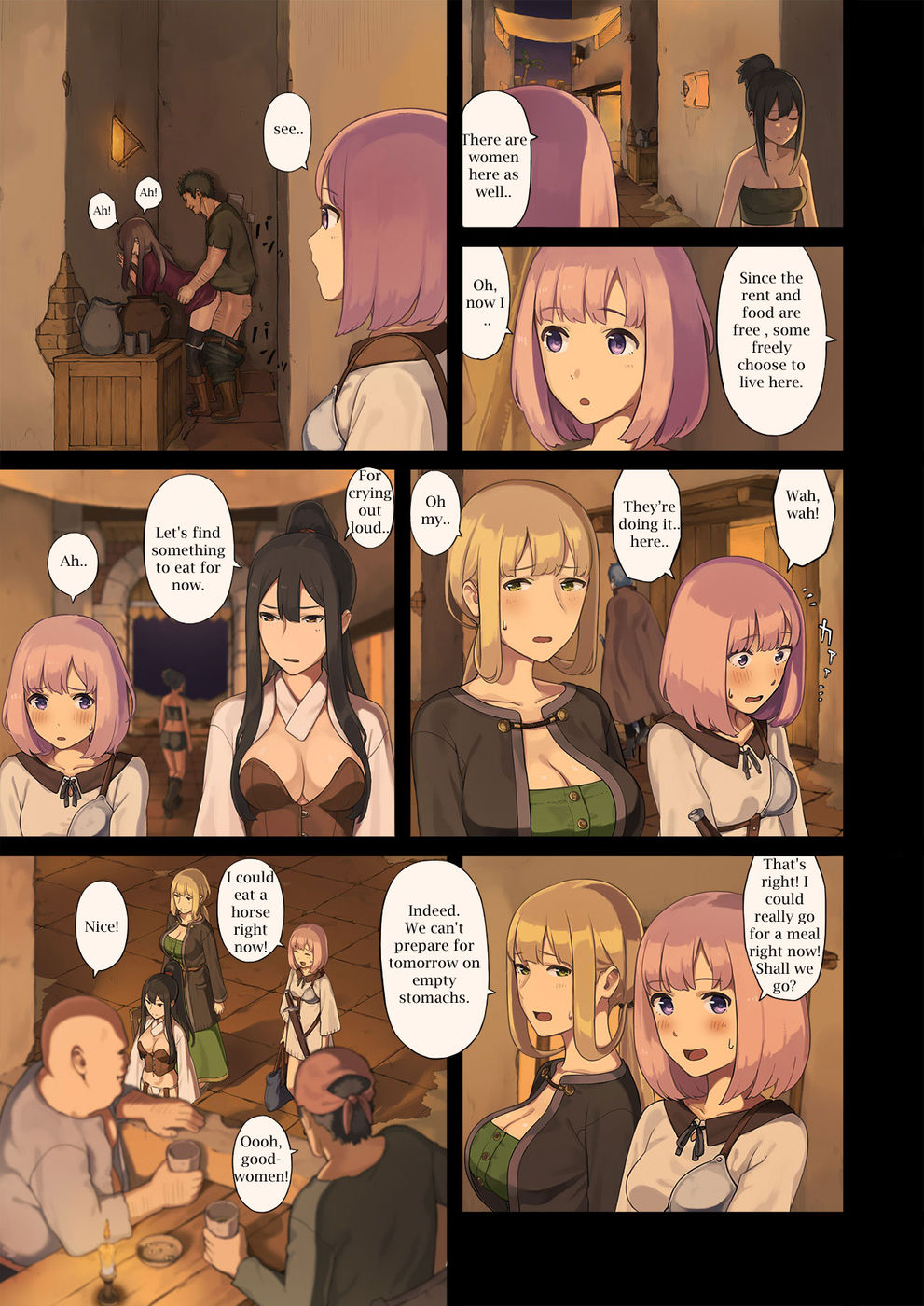 Hentai Manga Comic-The Female Adventurers, Upon Arriving at an Oasis in the Desert...-Chapter 1-8